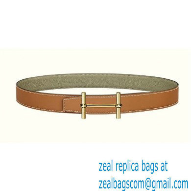 Hermes H d'Ancre belt buckle & Reversible leather strap 32 mm 02 2023 - Click Image to Close